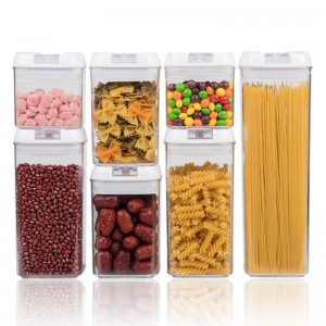 7-Piece Set Of BPA Livre Hermético Food Storage Container Set, Recipientes De Armazenamento De Alimentos Com Tampas